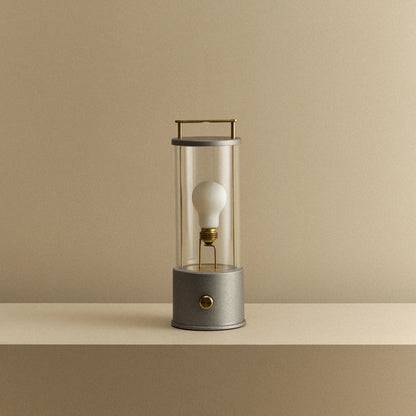 The Rugged Muse 1.0 Portable Lamp in Raw Aluminium