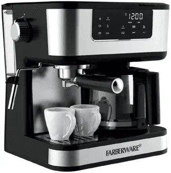 Dual Brew 10-Cup Coffee & Espresso Maker, Black & Stainless, Touchscreen