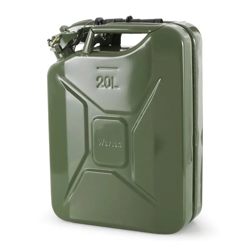 20-Liter CARB-Certified Jerry Can  Authentic Green Fuel Container with Precision Spout