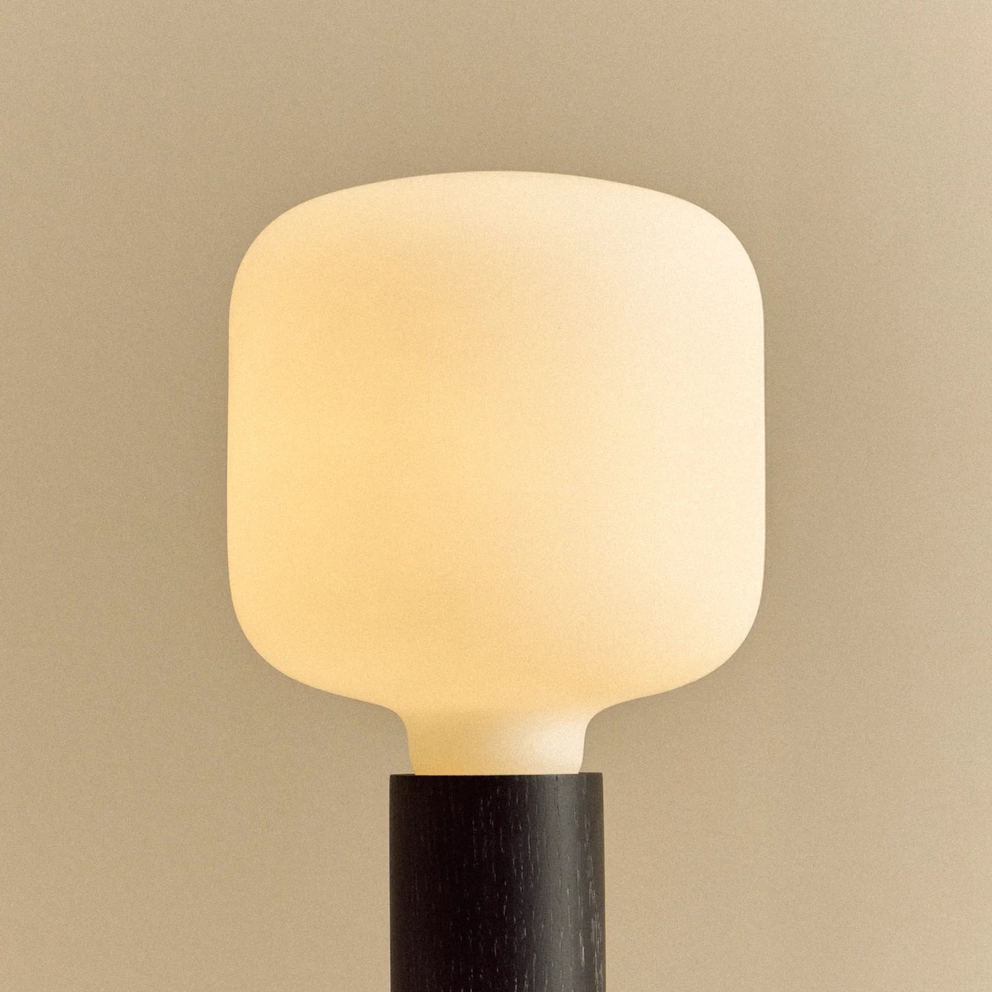 Knuckle Table Lamp in Blackened Oak + Oblo