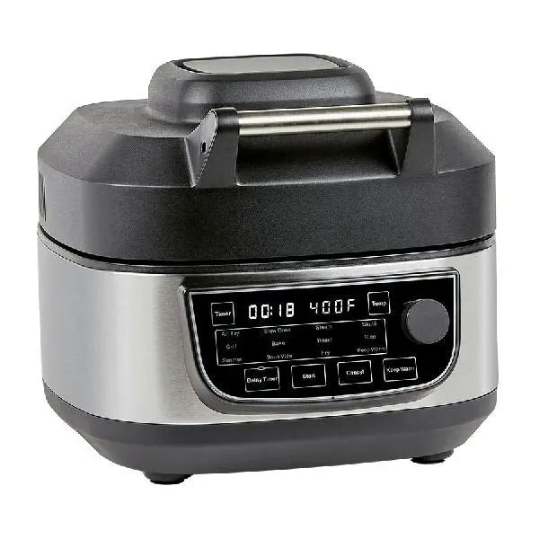 PowerXL Grill & Air Fryer Combo Plus  12-in-1 Indoor Cooker, 1550W, Stainless Steel Housing