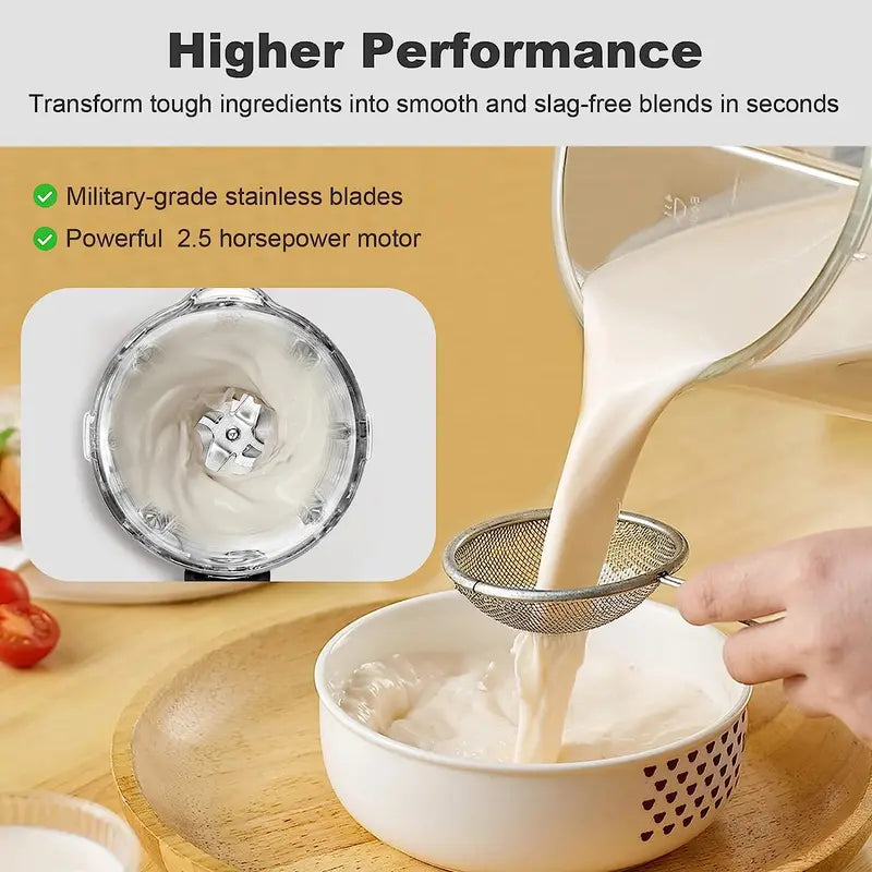 Kitchen Quiet Vacuum Blender  1500W Commercial-Grade Smoothie Maker with 56-Oz BPA-Free Container