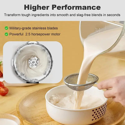 Kitchen Quiet Vacuum Blender  1500W Commercial-Grade Smoothie Maker with 56-Oz BPA-Free Container