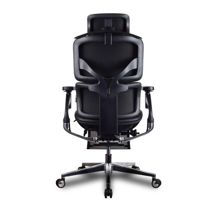 Chaise ergonomique de bureau - TERRANA PREMIUM Noire en cuir reconstitué