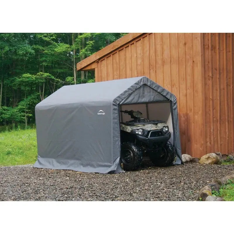 10-Foot Deep × 6-Foot Wide Plastic Storage Shed  Heavy-Duty Outdoor Storage Unit