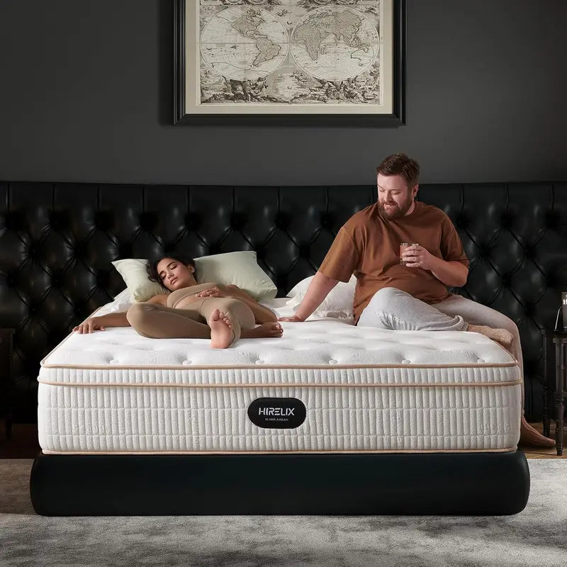 14-Inch Queen Hybrid Mattress with Cooling Gel Memory Foam and Zoned Pocket Springs | CertiPUR-US Certified, Pressure-Relieving & Motion-Isolating Bed-in-a-Box