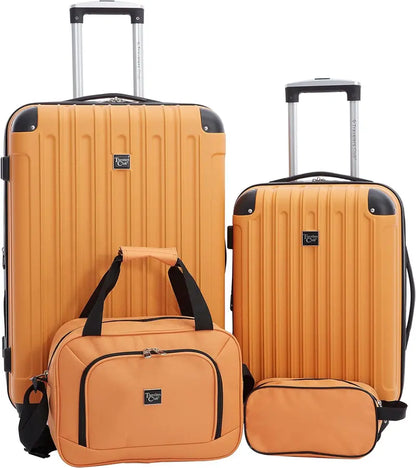 Coolife Lilac Hardside Luggage Set  4-Piece Expandable Spinner Suitcase Collection