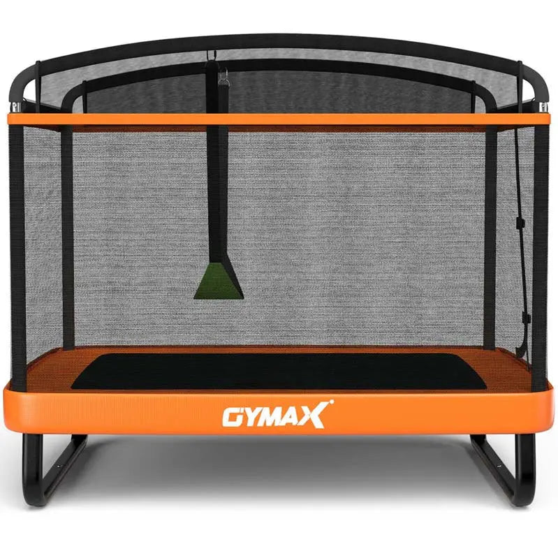 6-Foot Kids’ Trampoline with Enclosed Safety Net, Swing Set, and ASTM-Certified Rectangular Design for Ages 38