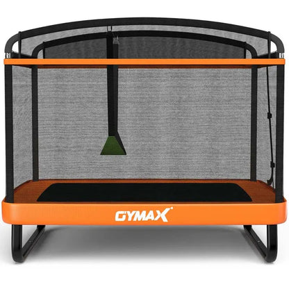 6-Foot Kids’ Trampoline with Enclosed Safety Net, Swing Set, and ASTM-Certified Rectangular Design for Ages 38