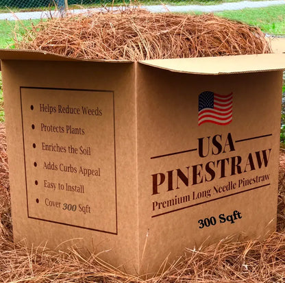 Premium Long-Needle Pine Straw Mulch  Covers Up to 300 Sq. Ft.