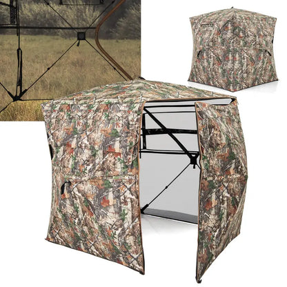 Full-Access 360° Hunting Blind  Zippered Entry, Carry Bag, and Compact Ground Shelter for Deer or Turkey
