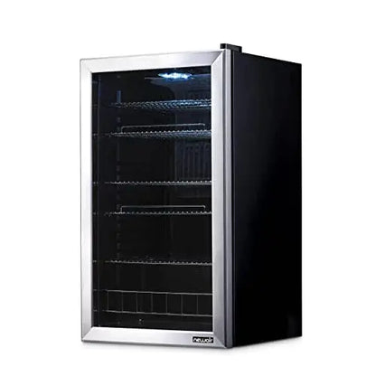 NewAir Beverage Cooler  Freestanding 126-Can Refrigerator with Glass Door and Right-Swing Hinge