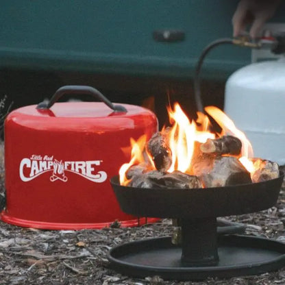 Camco Little Red Portable Propane Fire Pit — 65,000 BTU, 11.25″ Fire Tray, Camp & Patio Ready, Wind-Resistant Design