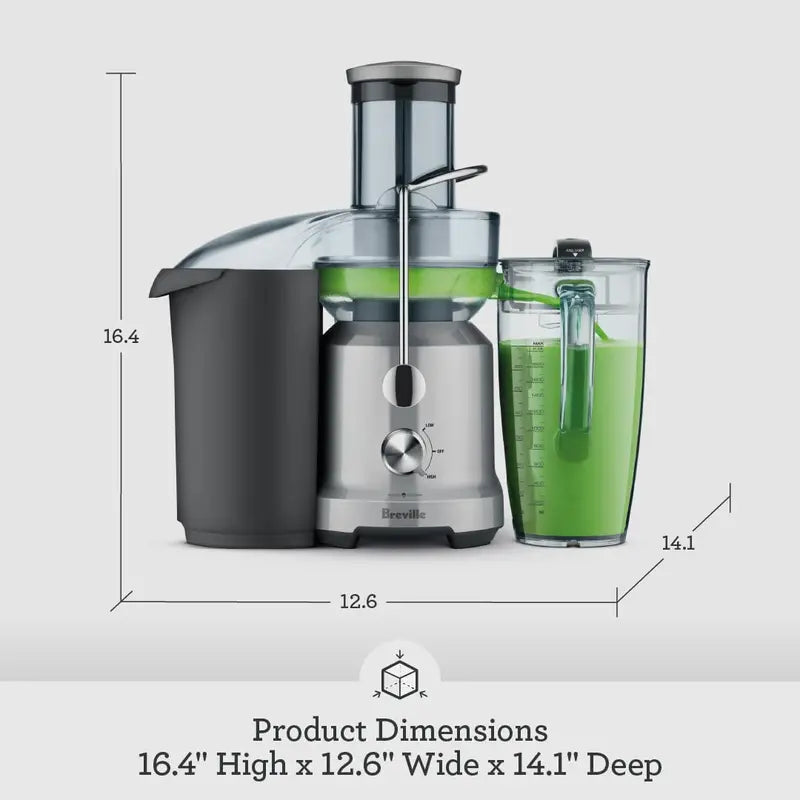 Breville BJE430SIL Juice Fountain Cold  Centrifugal Juicer with Cold Spin Technology