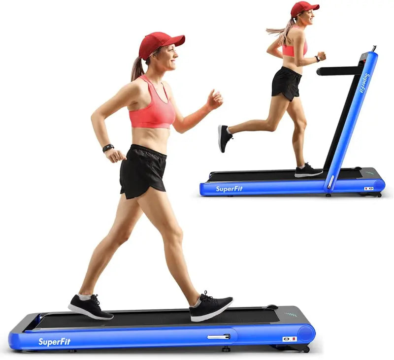 Dual-Function Folding Treadmill  4.75HP Under-Desk Model with App Compatibility