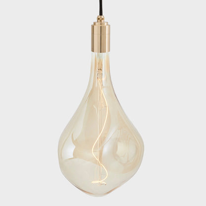 Nine Pendant in Brass + Voronoi III