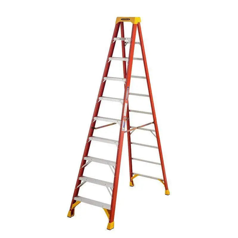 10-Foot Fiberglass Step Ladder  6210 Duty-Rated for Safety