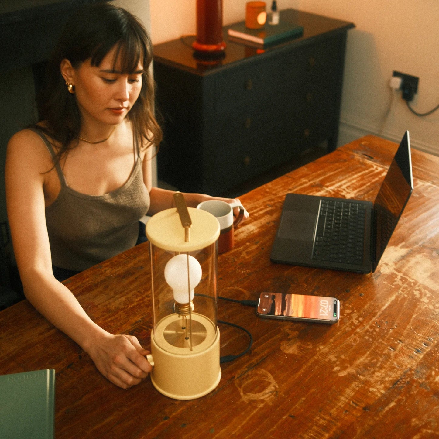 The Muse 2.0 Portable Lamp in Posset Yellow