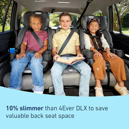 4Ever DLX All-in-One Convertible Car Seat  Rear-Facing to Booster, 10-Year Lifespan, Certified Safety