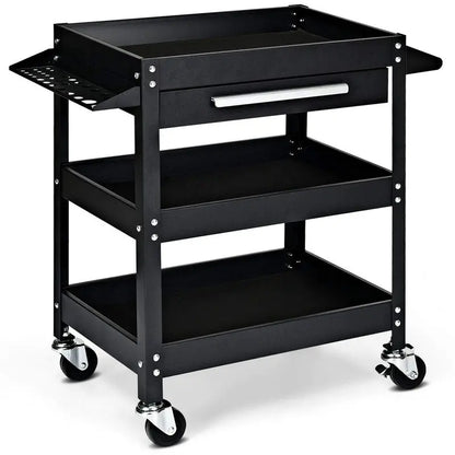 Heavy-Duty Rolling Tool Cart  330-LB Capacity 3-Tier Mobile Workshop Organizer