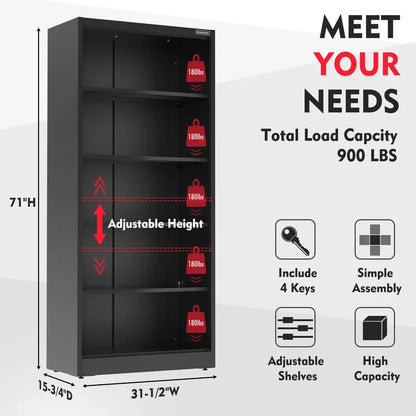 WORKPRO Steel Garage Storage Cabinet  Lockable Metal Unit with Doors and Adjustable Shelving