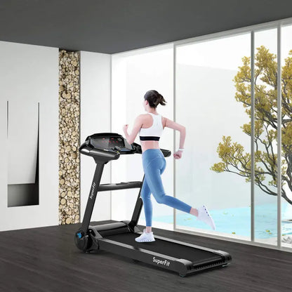 Portable Folding Electric Treadmill  Compact Superfit Treadmill for Small Spaces