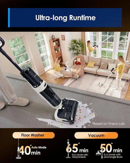 ONE Stretch S6 Smart Wet/Dry Vacuum Mop  180° Lay-Flat Design, 40-Min Runtime, Flash-Dry Technology & Dual-Sided Cleaning