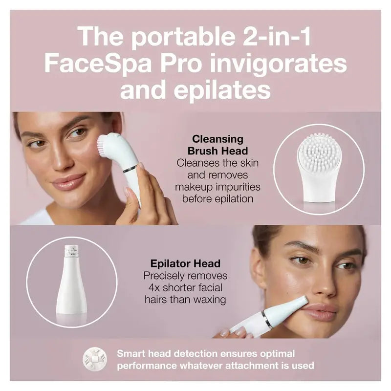 Braun FaceSpa Pro 910 Epilator  Facial Hair Remover with Micro-Adjustable Tweezers