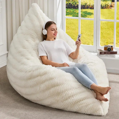 Hobestluk 3-in-1 Convertible Bean Bag  Floor Cushion, Lounger, or Seating Sofa