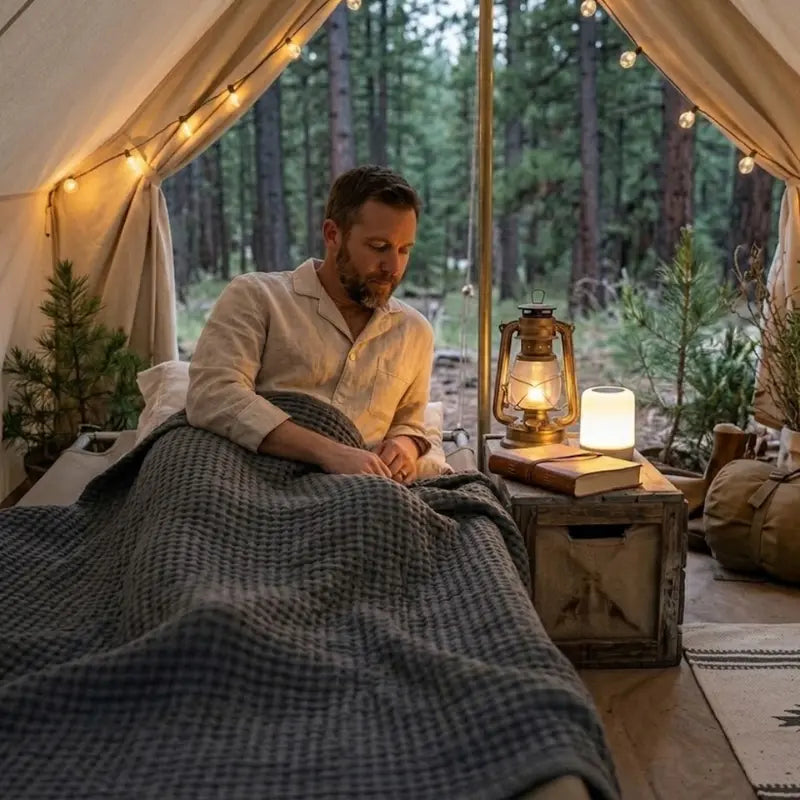 All-Season Muslin Cotton Blanket  Lightweight, Packable & Ideal for Travel or Lounging