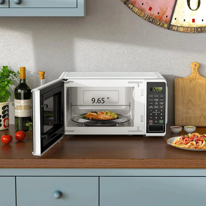 Mainstays 0.7 Cu. Ft. Countertop Microwave Oven  700-Watt, Compact White Appliance with Simple Controls
