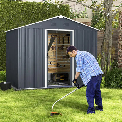 Freestanding Outdoor Storage Shed with Reinforced Floor & Lockable Door