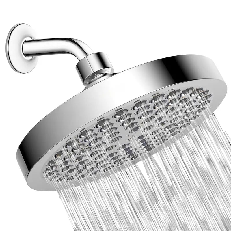 Adjustable High-Pressure Rainfall Showerhead  Swivel Mount, Full-Coverage Spray Pattern