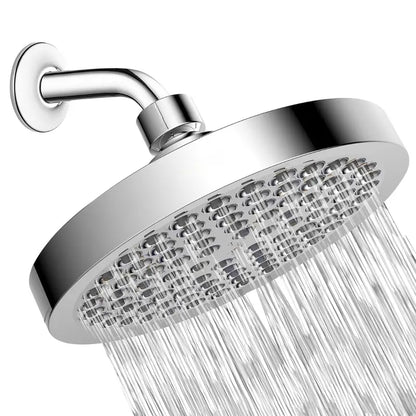 Adjustable High-Pressure Rainfall Showerhead  Swivel Mount, Full-Coverage Spray Pattern