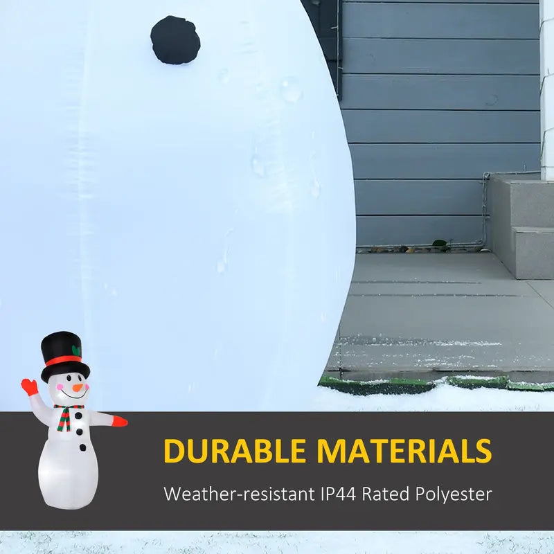 Homcom Inflatable LED Snowman for Indoor/Outdoor Christmas Decor