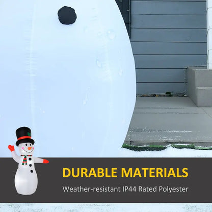 Homcom Inflatable LED Snowman for Indoor/Outdoor Christmas Decor