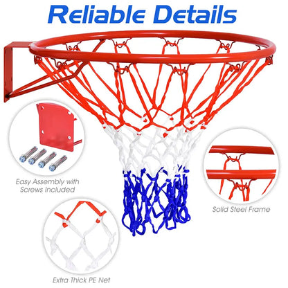 Replacement Basketball Rim Net  Universal 18-Inch Nylon Net for Portable Hoops