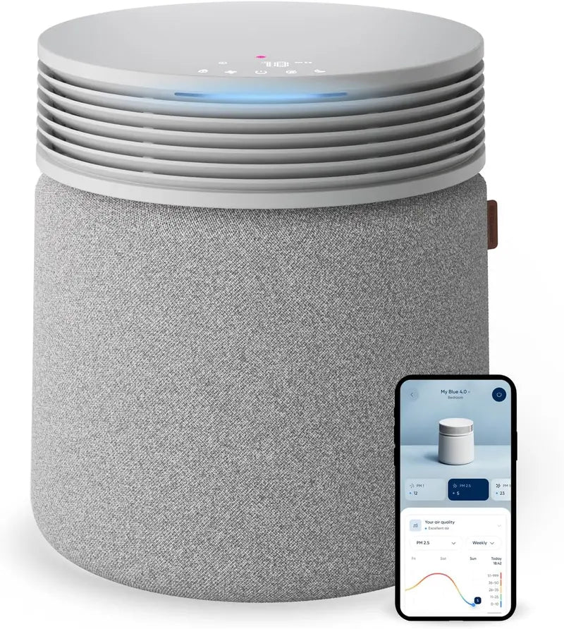 Blueair Blue Signature SP3i Max Air Purifier: WiFi-Enabled HEPASilent System for Large Spaces (3,385 sq. ft/hr), Odor Elimination & Dual-Function Table Design