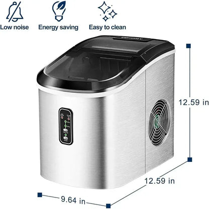 EUHOMY Nugget Ice Machine — 34 lbs/Day Portable Countertop Model with Removable Lid