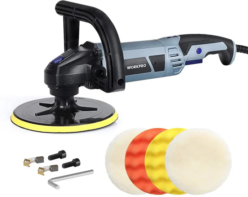 WORKPRO Detachable Buffer Polisher  Variable-Speed Tool with Complete Accessory Kit