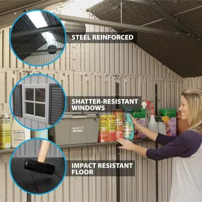 20′ x 8′ Heavy-Duty Outdoor Storage Shed  Weather-Resistant Garden & Tool Enclosure