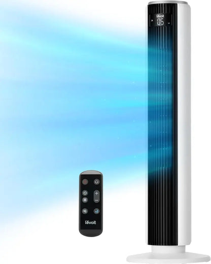LEVOIT 36-Inch Bladeless Tower Fan  Ultra-Quiet 28dB Sleep Mode, Remote-Controlled Standing Fan with 90° Oscillation & 12-Hour Timer