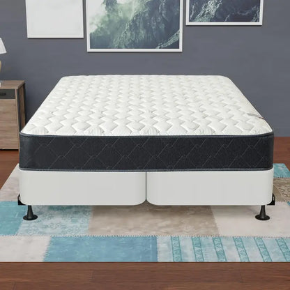 Hollywood Queen Foundation  Low-Profile Split Wood Box Spring in Beige, Durable & Bed Frame Compatible