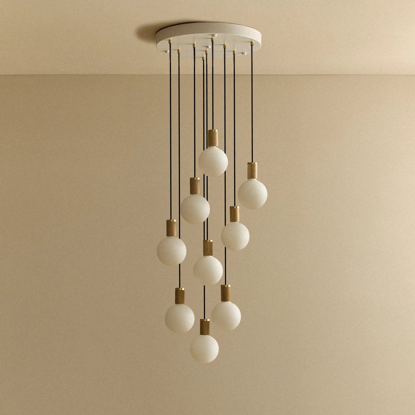 Nine Pendant in Oak + Sphere IV