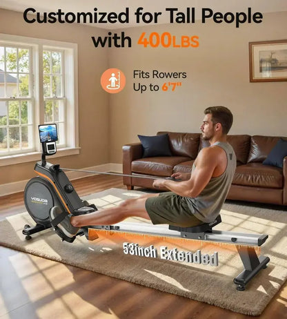 YOSUDA Magnetic/Water-Resistance Rowing Machine  App-Connected & Bluetooth Enabled