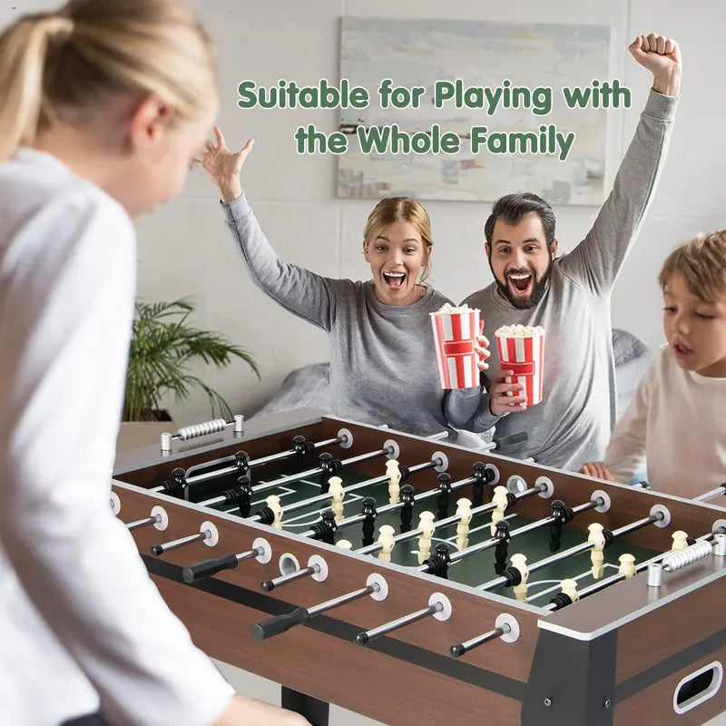 Full-Size Adult Foosball Table  54-Inch Regulation-Style Game Table with Dual Balls