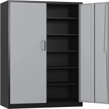 Heavy-Duty Metal Garage Storage Cabinet with Adjustable Shelves