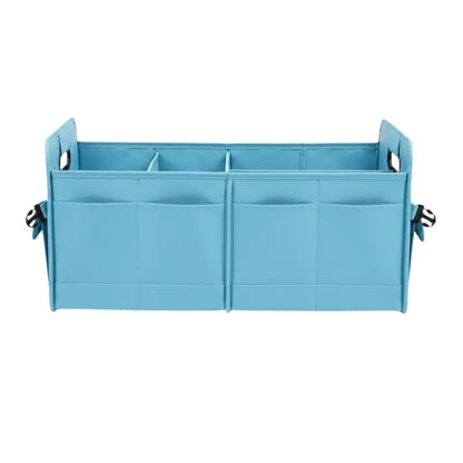 70-Liter Collapsible Car Trunk Organizer with Mesh Pockets and Sturdy Handles