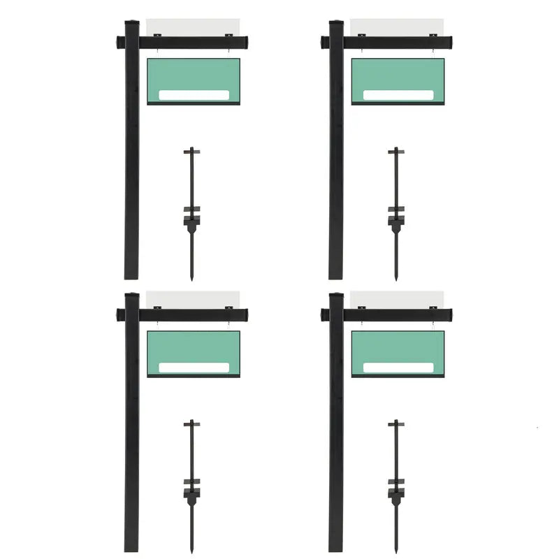 Heavy-Duty Vinyl Real Estate Sign Post  4″×4″×72″ Realtor Stake with Flat Cap for Yard Signs