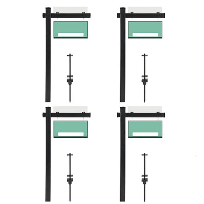Heavy-Duty Vinyl Real Estate Sign Post  4″×4″×72″ Realtor Stake with Flat Cap for Yard Signs